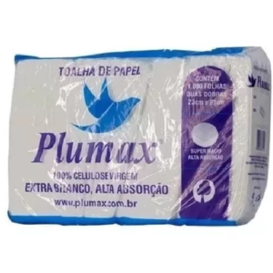 Papel Interfolha Plumax 21 X 23 Cm - Fardo 1000 Folhas