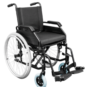Cadeira de Rodas Standard Hidrolight Dobrável Até 125kg Preto 44cm