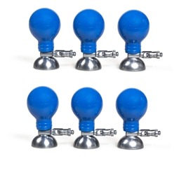 Eletrodo de Sucção Adulto de Silicone Azul Jogo c/ 6 Unidades ( SUAG0024/6 )