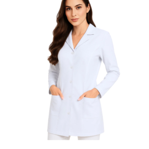 Avental Gabardine Manga Longa Feminino Gola Blazer