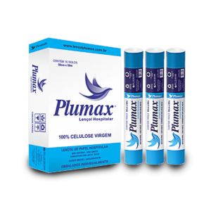 Lençol Hosp Plumax 70cm X 50m  Azul Unidade