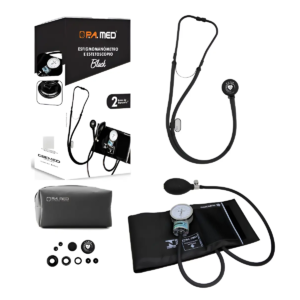Kit Aparelho de Pressão e Estetoscópio Rappaport Black Pa Med